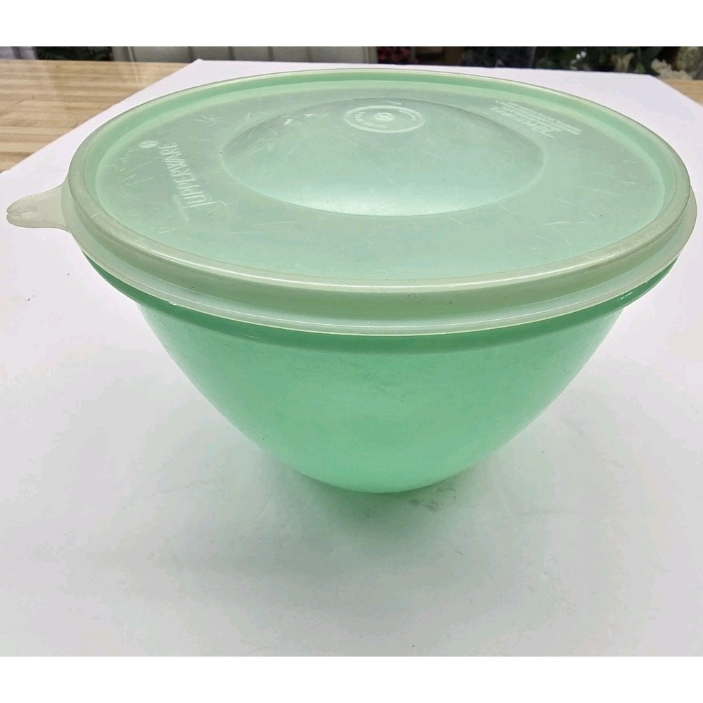 Vintage Tupperware Lettuce Keeper #679 Jade Color w/Lid NO SPIKE
